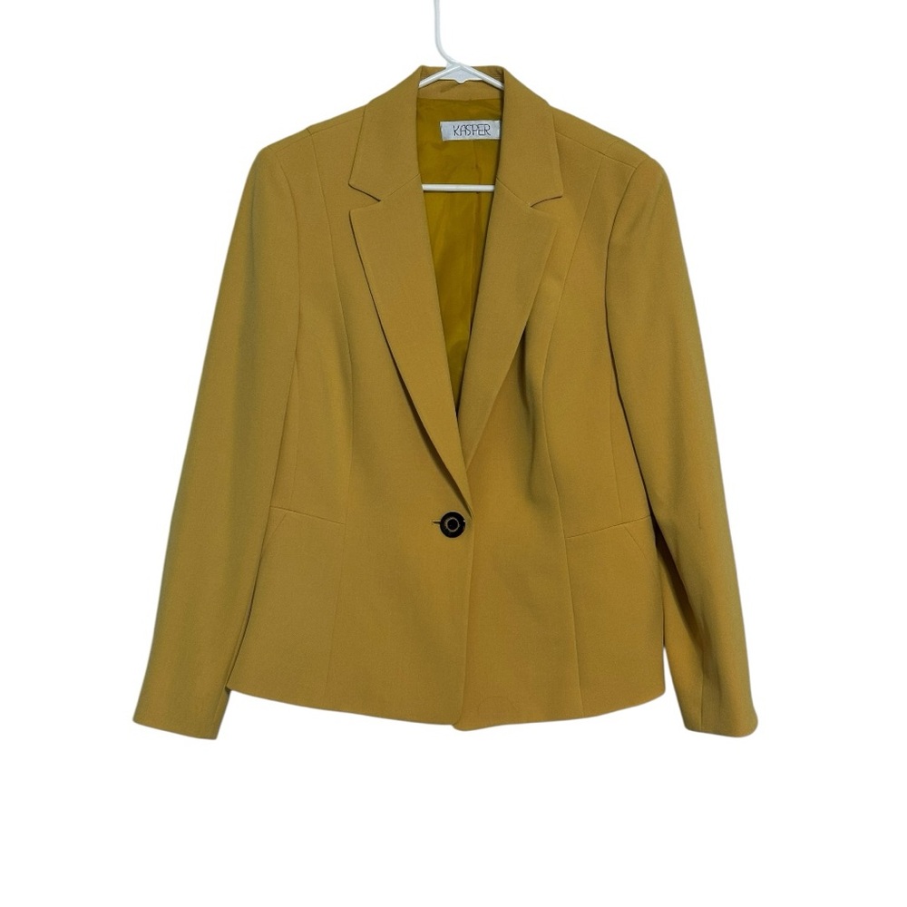 Kasper Mustard Yellow Blazer Women’s Large 20” Bust Workwear Jacket